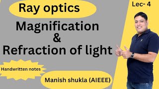 Ray optics  Magnification  Refraction of light  by Manish shukla [upl. by Adah136]