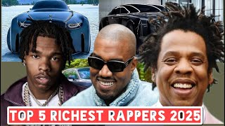 TOP 5 Most RICHEST Rappers 🎙️20242025 amp Their Sauce Of Wealth [upl. by Goulder39]