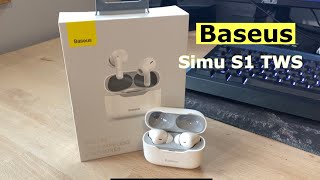 Baseus Simu S1 True Wireless Earphones ANC Unboxing [upl. by Adnal]