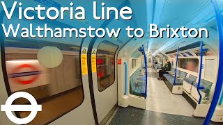 London Underground Full Line Journey  Victoria line  Walthamstow to Brixton [upl. by Lynad]