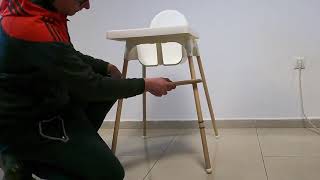 Ikea Antilop High chair Footrest Installation [upl. by Gareri]