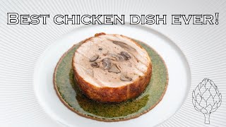 Best chicken dish ever How to debone a chicken and make a roulade or ballotine [upl. by Akimahc]