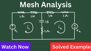 Mesh Analysis  Sinusoidal Steady State Analysis  AC Circuit [upl. by Tergram978]