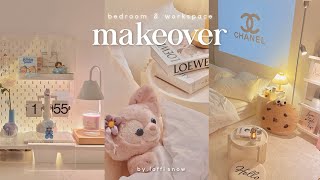 aesthetic room makeover 💛 simple amp cozy 🧸 ISFP’s desk makeover  diy magazine rack ikea hacks 🌼 [upl. by Wilona766]