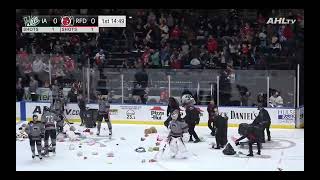 2022 Rockford IceHogs Teddy Bear Toss Goal [upl. by Esyak]