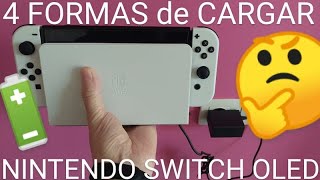 🔋🔌 Cómo CARGAR tu CONSOLA NINTENDO SWICH OLED CORRECTAMENTE 4 FORMAS DIFERENTES [upl. by Slaughter]