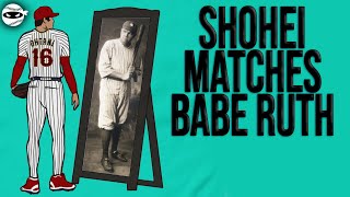 Shohei Ohtanis 13 Strikeouts in 15 Outsand ties Babe Ruth [upl. by Unhsiv]