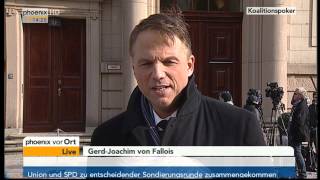 Große Koalition Aktuelles zur dritten Sondierungsrunde am 17102013 [upl. by Aneelak461]