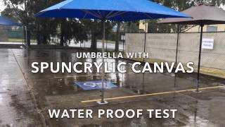 Spuncrylic Umbrella Canvas  Waterproof Test [upl. by Ruhnke]