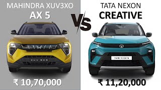 XUV 3XO AX5 VS NEXON CREATIVE [upl. by Etteroma612]