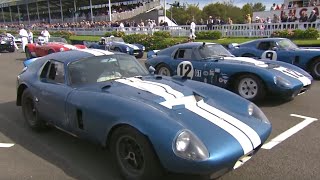 All 6 Shelby Daytona Coupes EVER MADE race at Goodwood Revival [upl. by Rafaelle]