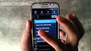 Android cara backup kontak pada Samsung Galaxy S4 [upl. by Festatus]