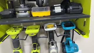 CCCEI Modular Power Tool Organizer Wall Mount with Charging Station Garage 4 Drill Storage Shelf [upl. by Margherita]