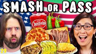 Smash or Pass Iconic American State Foods  ReactCAST [upl. by Neelyaj]