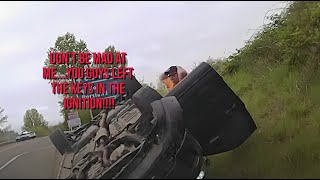 Detained Child Trafficking Suspect Steals DHS Vehicle Then Wrecks it During High Speed Pursuit [upl. by Airual]