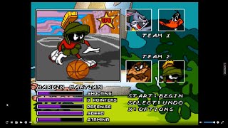 Looney Tunes BBall SNESBest Of 7 Game 1 Bugs BunnyDaffy Duck vs TazMarvin The Martian [upl. by Dat387]