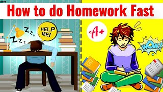 How To Do Homework Fast  Best Hacks To Complete The Pending Work  How to do Home work  Study tips [upl. by Scrope]