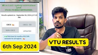 VTU RESULTS UPDATE on 6th Sep 2024 [upl. by Ursuline]