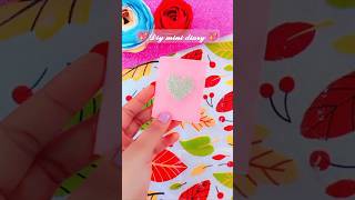 Diy cute mini paper diary 💖 art papercraftscraft [upl. by Atnod]