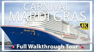 Carnival Mardi Gras  Full Walkthrough Ship Tour  Real Roller Coster  Huge Aqua Park  New 2024 [upl. by Valaria808]