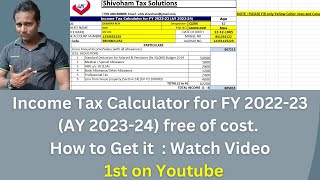 Income Tax Calculator FY 202223 in excel free  How To Calculate Income in excel FY202223 in Excel [upl. by Nosnaj190]