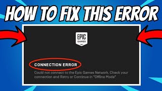 How to fix epic games connection error [upl. by Luigino]