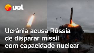 Rússia lança míssil balístico intercontinental ICBM pela 1ª vez na guerra acusa Ucrânia vídeo [upl. by Nyrroc]