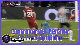 Eddie Howe disagrees with keeper Martin Dubravka over controversial Liverpool penalty  nufc news [upl. by Nannaihr]