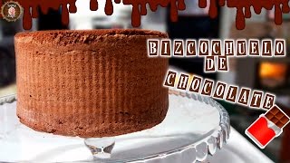 Bizcochuelo BÁSICO de chocolate 🍫  Alto y esponjoso 👏👏 [upl. by Glarum]