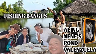 BANGUS FISHING ALING NENES PONDjeff02tv fishingvideo may kasama akung koriano [upl. by Aivart]