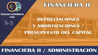 FINANCIERA II  DEPRECIACIONES Y AMORTIZACIONES 3  PRESUPUESTACIÓN DEL CAPITAL [upl. by Anirtep]