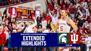 Michigan State at Indiana College Basketball Highlights  CBS Sports [upl. by Anerak]