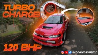 Mitsubishi lancer Turbocharged  120 BHP  modified  Malayalam review  Modified Wheelz [upl. by Odnolor]