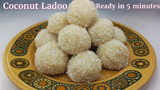 Coconut Ladoo recipe  Nariyal ladoo ki recipe I 5 minute recipe I By Abidatastemaker [upl. by Tutankhamen]