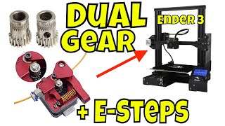 Dual Drive Gear Extruder Upgrade  E Steps on Creality Ender 3 [upl. by Ines233]