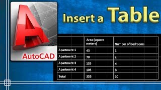 AutoCAD 2019  Insert Tables 2 methods [upl. by Llednor381]