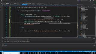 C Nonblocking Sockets Winsock Tutorial 3 TCPConnection class [upl. by Tsirhc665]