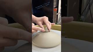 Lidded bowl Trimming a lid and creating a knob ceramics potterymaking wheelthrown [upl. by Capriola]