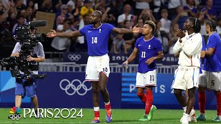 France put on late surge to defeat Egypt move onto soccer final at Paris Olympics  NBC Sports [upl. by Kalvn]