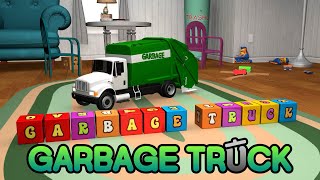 Assembling an garbage truck drawing coloring 3d learning cartoon [upl. by Fleisher]