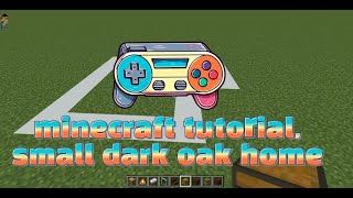 How to build a small dark oak house in Minecraft [upl. by Ordnagela]