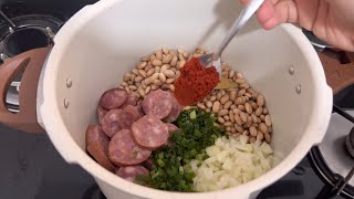 Como cozinhar o feijão por 3 minutos e já sair temperadoreceita para que não tem tempo￼ de cozinhar [upl. by Pritchard]