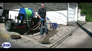 quotGETquot JETTING with JONESIE Eagle3004018 JETTING DEMO Large and small drains [upl. by Cousins]