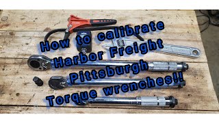 harbor freight pittsburgh torque wrench how to calibrate super easy😁😁 [upl. by Phemia507]