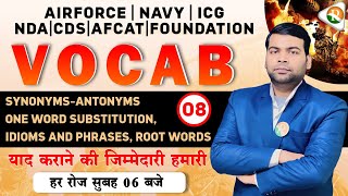 Vocabulary for Airforce Navy ICG NDACDS  Airforce Vocab Classes 2024  Vocabulary for NDA  NDA [upl. by Kcirret549]