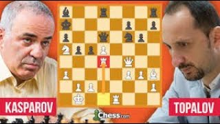 Instructive Chess game Pirc Defence  Kasparov vs Topalov [upl. by Yasibit]