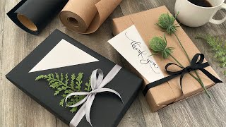 2 Ways To Wrap A Gift With A Card Pocket  Gift Wrapping Ideas [upl. by Ardnasella]