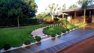 Jardinagem com limitador de grama [upl. by Nnahs]