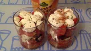 Faire des verrines  Apéritif tomate mozzarella [upl. by Casmey985]