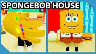 Using the Infinity Gauntlet in Spongebob House Roblox Robbery Simulator [upl. by Hakan607]